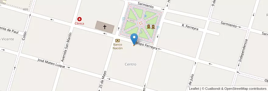 Mapa de ubicacion de La Vecchia en Arjantin, Córdoba, Departamento Río Segundo, Pedanía Villa Del Rosario, Municipio De Villa Del Rosario, Villa Del Rosario.
