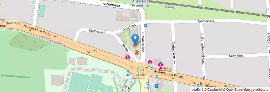 Mapa de ubicacion de La Vendetta en アルゼンチン, サンタフェ州, Departamento Rosario, Municipio De Rosario, ロサリオ.