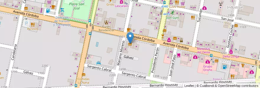 Mapa de ubicacion de La Vendetta Express en Argentina, Santa Fe, Departamento Rosario, Municipio De Funes, Funes.
