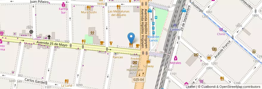 Mapa de ubicacion de La Veneciana en Argentinië, Buenos Aires, Partido De Lanús, Lanús Oeste.