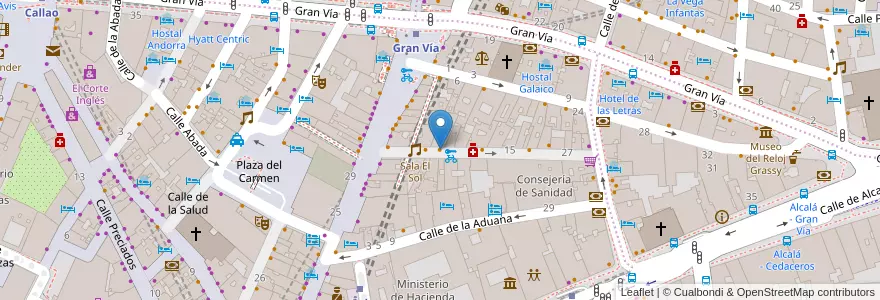 Mapa de ubicacion de La Venganza de Malinche en Испания, Мадрид, Мадрид, Área Metropolitana De Madrid Y Corredor Del Henares, Мадрид.