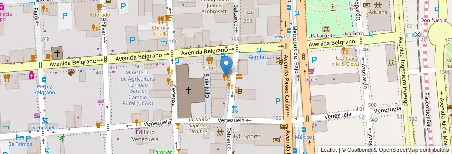 Mapa de ubicacion de La Ventana, Montserrat en アルゼンチン, Ciudad Autónoma De Buenos Aires, Comuna 1, ブエノスアイレス.