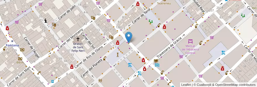 Mapa de ubicacion de La Vespa Burguer Bar en Spain, Catalonia, Barcelona, Barcelonès, Barcelona.
