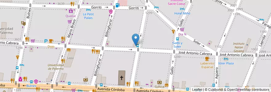 Mapa de ubicacion de La Vicca, Recoleta en Аргентина, Буэнос-Айрес, Comuna 2, Буэнос-Айрес.