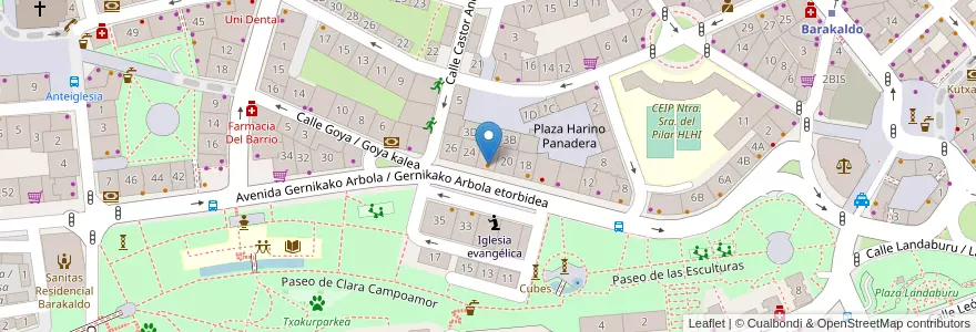 Mapa de ubicacion de La Vieja Banda en Испания, Страна Басков, Bizkaia, Bilboaldea, Barakaldo.