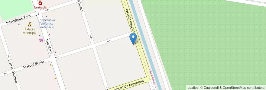 Mapa de ubicacion de La Vieja Estación en アルゼンチン, チリ, ネウケン州, Departamento Confluencia, Centenario.