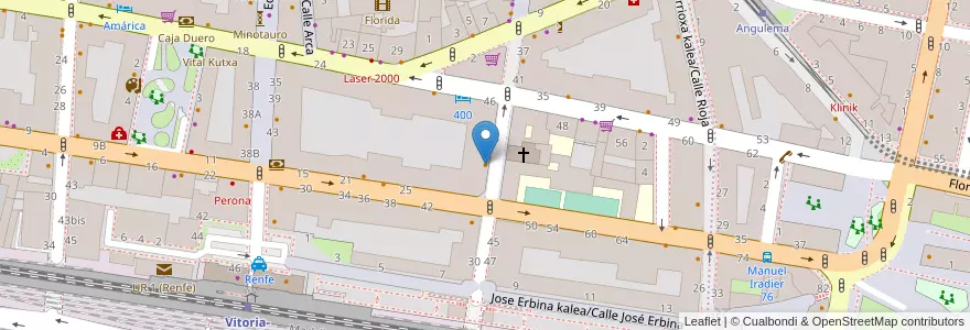 Mapa de ubicacion de La vieja taberna de Praga en Espanha, Comunidade Autónoma Do País Basco, Araba/Álava, Gasteizko Kuadrilla/Cuadrilla De Vitoria, Vitoria-Gasteiz.