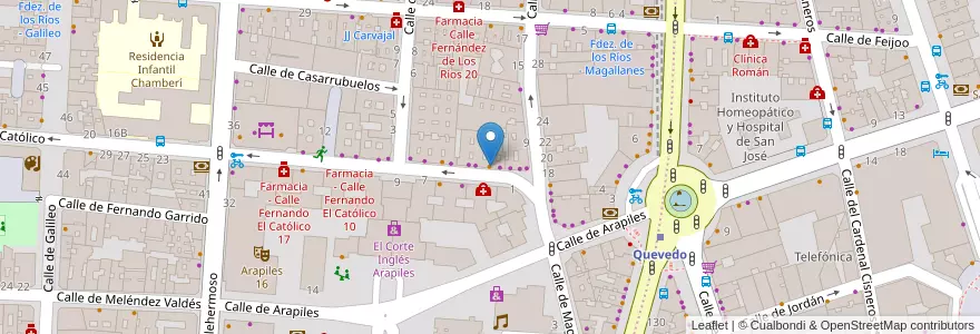 Mapa de ubicacion de La Villa del Narcea en Spanien, Autonome Gemeinschaft Madrid, Autonome Gemeinschaft Madrid, Área Metropolitana De Madrid Y Corredor Del Henares, Madrid.