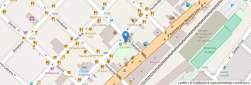 Mapa de ubicacion de La Viola, Palermo en آرژانتین, Ciudad Autónoma De Buenos Aires, Buenos Aires.