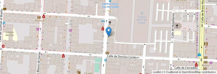 Mapa de ubicacion de La Violeta en Испания, Мадрид, Мадрид, Área Metropolitana De Madrid Y Corredor Del Henares, Мадрид.