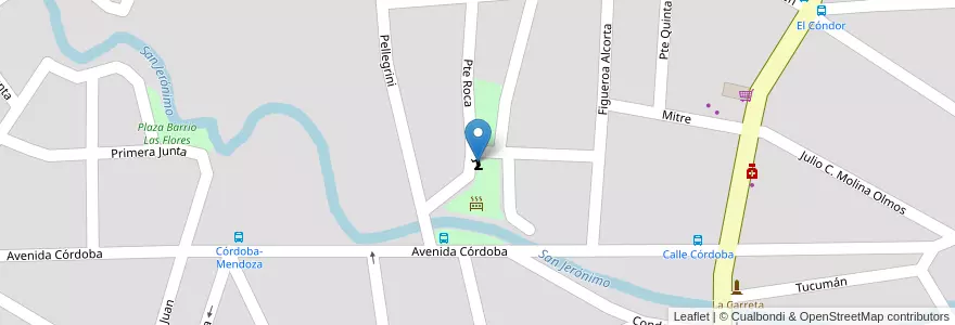Mapa de ubicacion de La Virgen María en 阿根廷, Córdoba, Departamento Punilla, Pedanía Dolores, Municipio De La Cumbre.