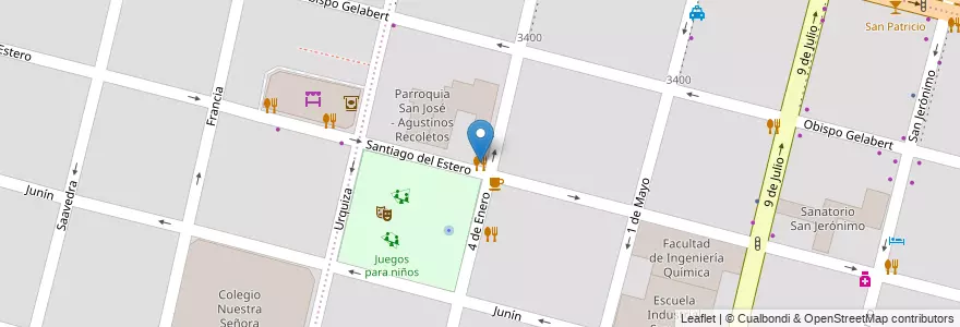 Mapa de ubicacion de La Yema de Oro en Argentinien, Santa Fe, Departamento La Capital, Santa Fe Capital, Santa Fe.