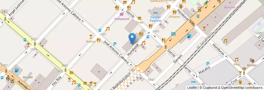 Mapa de ubicacion de LAB New American Cuisine & Coffee Shop, Palermo en 阿根廷, Ciudad Autónoma De Buenos Aires, 布宜诺斯艾利斯.