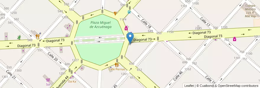 Mapa de ubicacion de Labbce Laboratorio, Casco Urbano en Аргентина, Буэнос-Айрес, Partido De La Plata, La Plata.