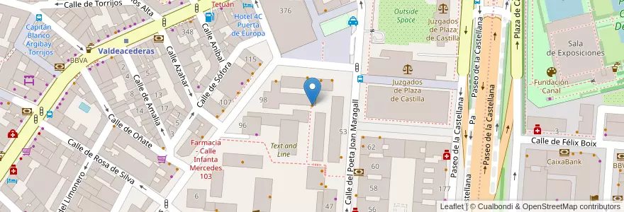 Mapa de ubicacion de L'abbraccio en Sepanyol, Comunidad De Madrid, Comunidad De Madrid, Área Metropolitana De Madrid Y Corredor Del Henares, Madrid.