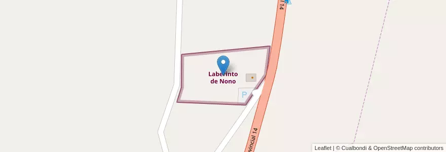 Mapa de ubicacion de Laberinto de Nono en 阿根廷, Córdoba, Departamento San Alberto, Municipio De Nono, Pedanía Nono.