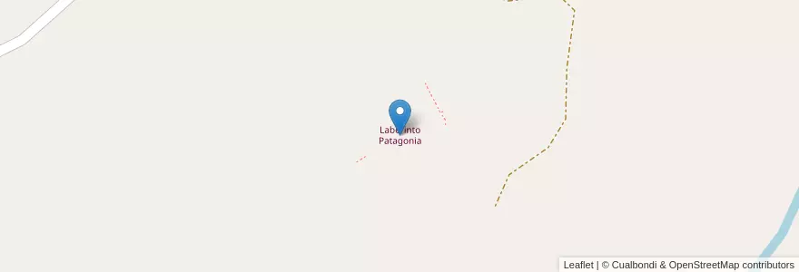 Mapa de ubicacion de Laberinto Patagonia en الأرجنتين, تشيلي, شوبوت, Departamento Cushamen.
