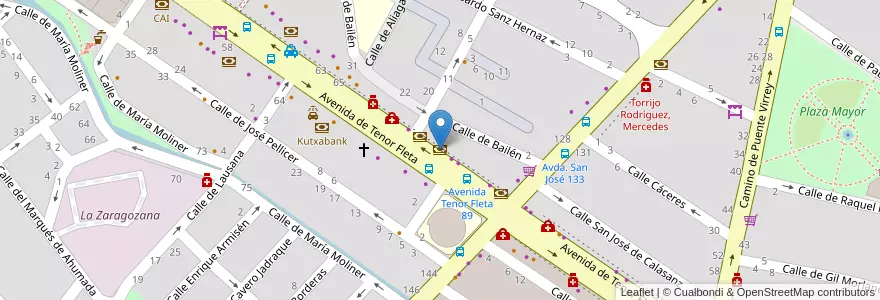 Mapa de ubicacion de Laboral Kutxa en إسبانيا, أرغون, سرقسطة, Zaragoza, سرقسطة.