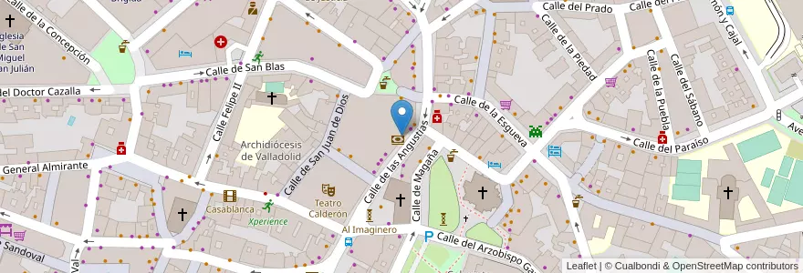 Mapa de ubicacion de Laboral Kutxa en スペイン, カスティーリャ・イ・レオン州, Valladolid, Valladolid.
