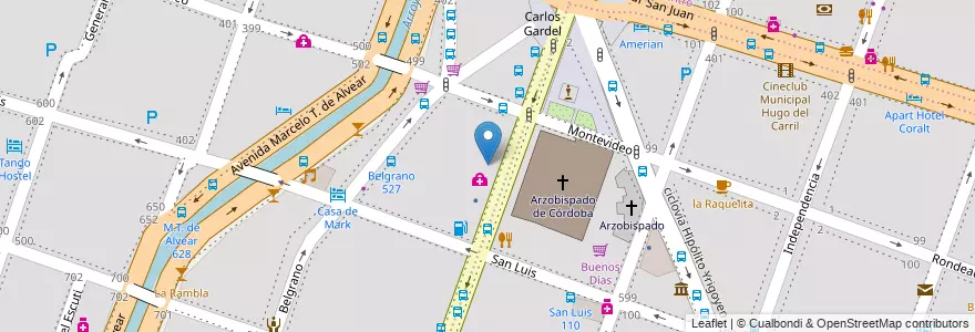 Mapa de ubicacion de Laboratios LACE en الأرجنتين, Córdoba, Departamento Capital, Pedanía Capital, Córdoba, Municipio De Córdoba.
