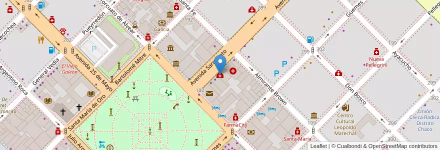 Mapa de ubicacion de Laboratorio Análisis Adolfo A. Petraglia en Arjantin, Chaco, Departamento San Fernando, Resistencia, Resistencia.