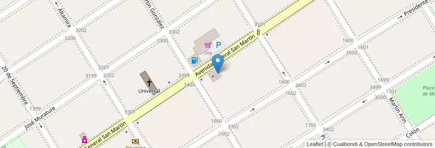 Mapa de ubicacion de Laboratorio Bravo en アルゼンチン, ブエノスアイレス州, Partido De Almirante Brown, Rafael Calzada.