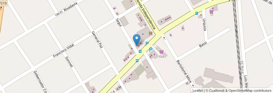 Mapa de ubicacion de Laboratorio de Análisas Clinicos en Arjantin, Buenos Aires, Partido De San Vicente.