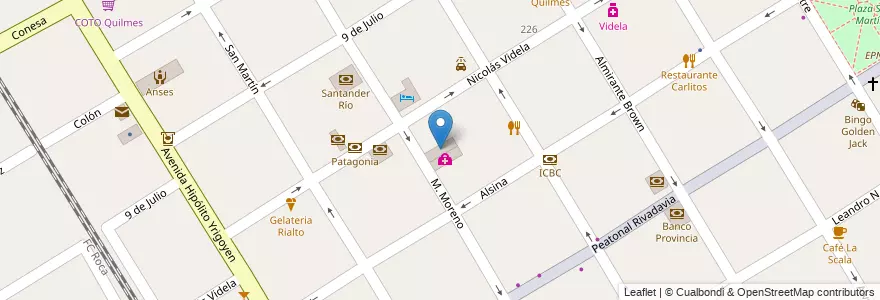 Mapa de ubicacion de Laboratorio de Analisis Clínicos en Argentina, Buenos Aires, Partido De Quilmes, Quilmes.