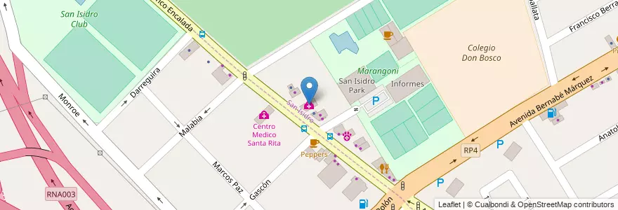 Mapa de ubicacion de Laboratorio Hidalgo en 阿根廷, 布宜诺斯艾利斯省, Partido De San Isidro, Boulogne Sur Mer.