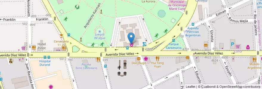 Mapa de ubicacion de Laboratorio Pasteur, Caballito en Argentina, Ciudad Autónoma De Buenos Aires, Buenos Aires, Comuna 6.