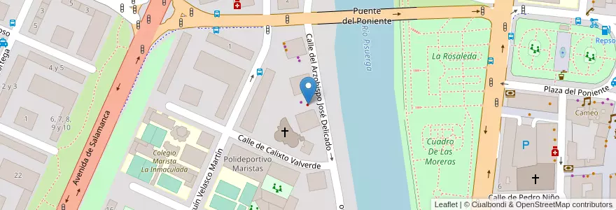 Mapa de ubicacion de Laboratorio prótesis dentales en スペイン, カスティーリャ・イ・レオン州, Valladolid, Valladolid.