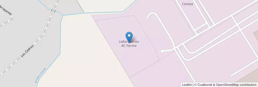 Mapa de ubicacion de Laboratorios AC Farma en アルゼンチン, ブエノスアイレス州, Partido Del Pilar, Fátima.