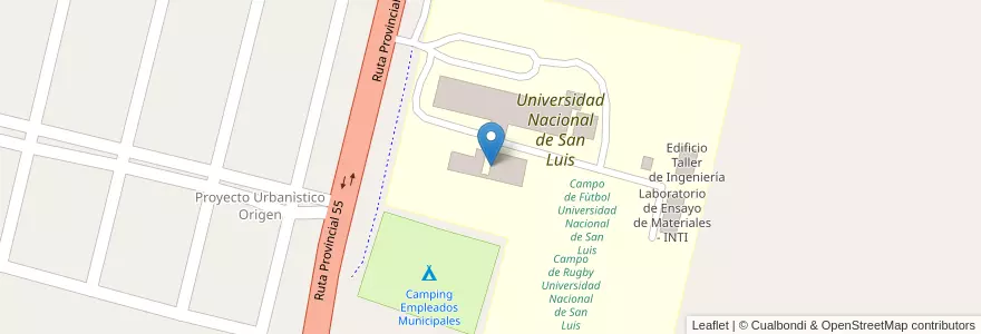 Mapa de ubicacion de Laboratorios Ing. Química e Ing. en Alimentos en 아르헨티나, San Luis, General Pedernera, Municipio De Villa Mercedes.