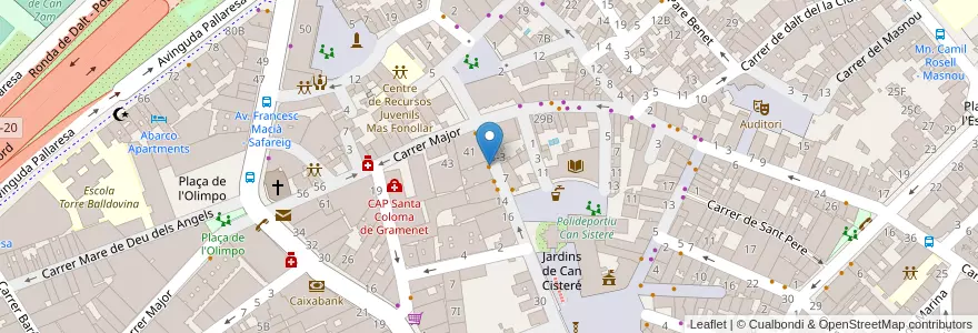 Mapa de ubicacion de LaCrep en スペイン, カタルーニャ州, Barcelona, バルサルネス, Santa Coloma De Gramenet.