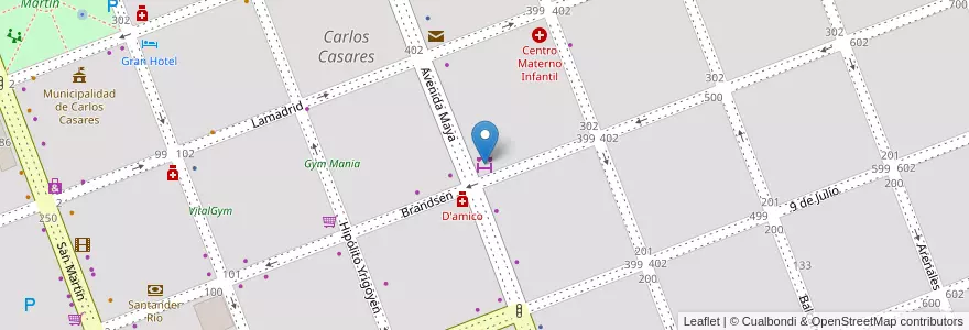 Mapa de ubicacion de Lacteos La Mamona en Argentina, Provincia Di Buenos Aires, Partido De Carlos Casares, Carlos Casares.