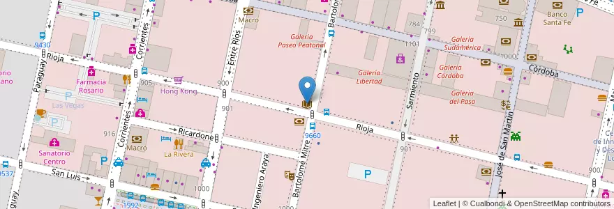 Mapa de ubicacion de Lader en アルゼンチン, サンタフェ州, Departamento Rosario, Municipio De Rosario, ロサリオ.