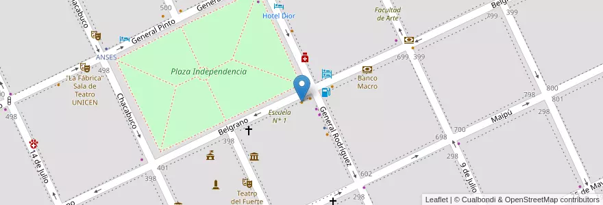 Mapa de ubicacion de Ladran Sancho en آرژانتین, استان بوئنوس آیرس, Partido De Tandil, Tandil.