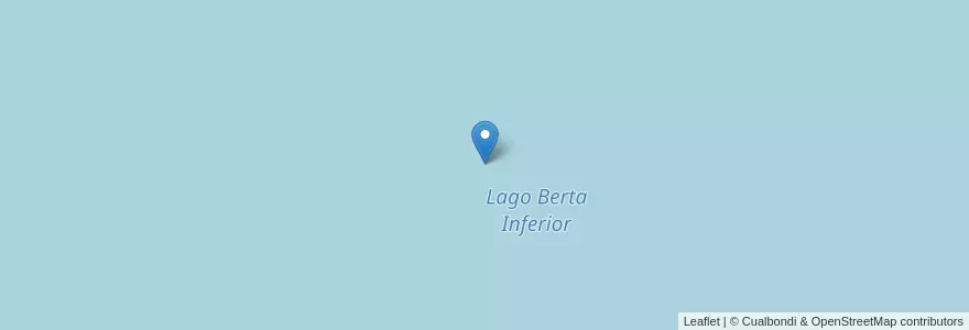 Mapa de ubicacion de Lago Berta Inferior en アルゼンチン, チリ, チュブ州, Departamento Languiñeo.