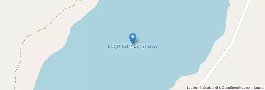 Mapa de ubicacion de Lago Cari Laufquen en Argentina, Chile, Neuquén, Departamento Aluminé.