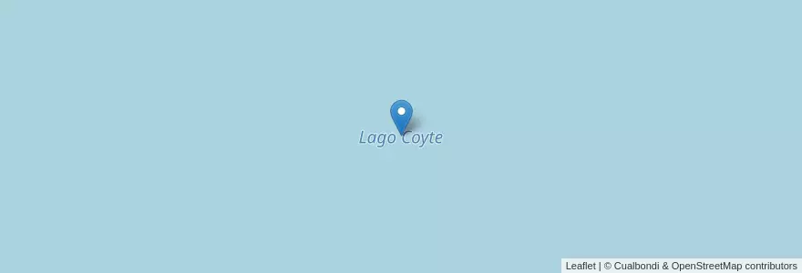 Mapa de ubicacion de Lago Coyte en Argentinien, Chile, Chubut, Departamento Río Senguer.