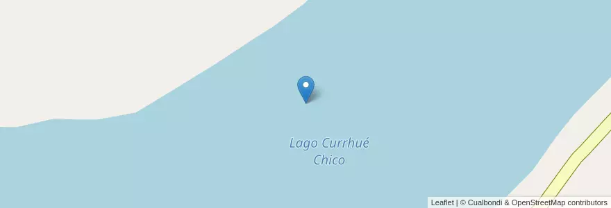Mapa de ubicacion de Lago Currhué Chico en Arjantin, Şili, Neuquén, Departamento Huiliches.