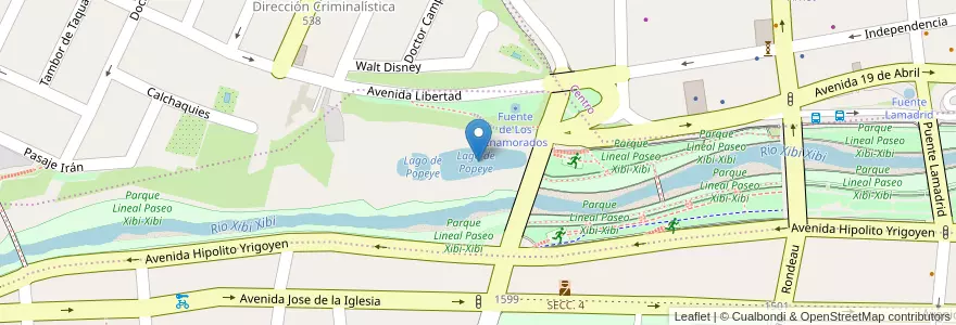 Mapa de ubicacion de Lago de Popeye en 아르헨티나, Jujuy, Departamento Doctor Manuel Belgrano, Municipio De San Salvador De Jujuy.
