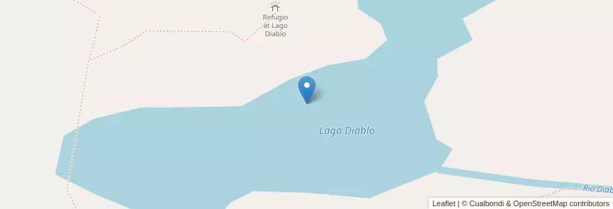 Mapa de ubicacion de Lago Diablo en アルゼンチン, チリ, サンタクルス州, Lago Argentino.