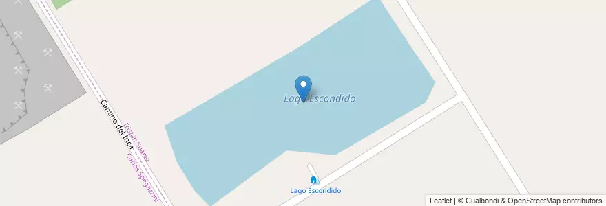 Mapa de ubicacion de Lago Escondido en アルゼンチン, ブエノスアイレス州, Partido De Ezeiza, Tristán Suárez.