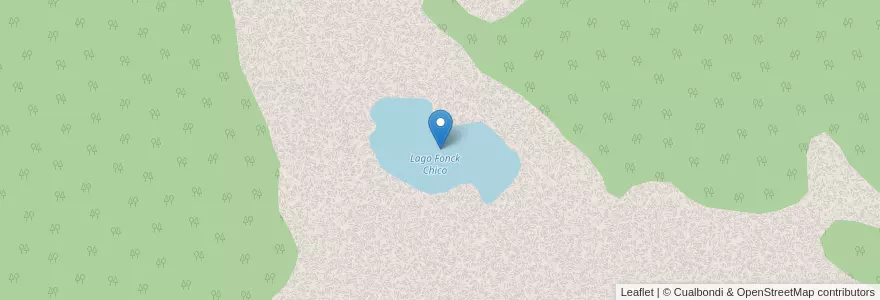 Mapa de ubicacion de Lago Fonck Chico en アルゼンチン, チリ, リオネグロ州, Departamento Bariloche.