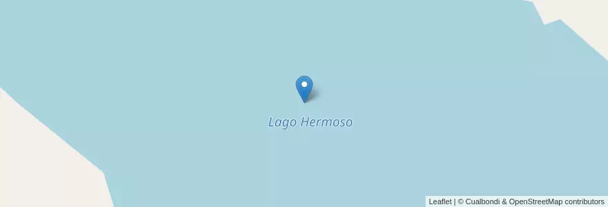 Mapa de ubicacion de Lago Hermoso en Argentina, Provincia Di Santa Cruz, Cile, Río Chico.