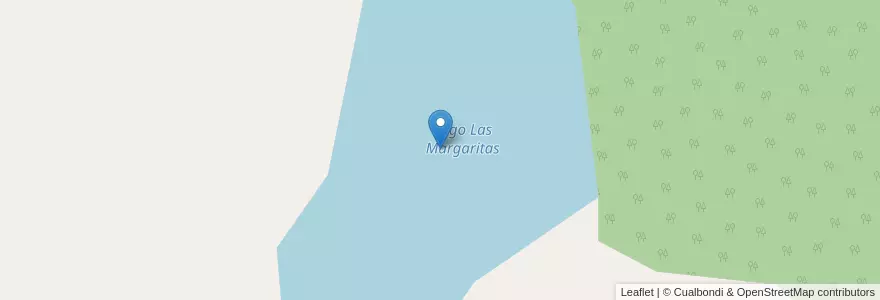 Mapa de ubicacion de Lago Las Margaritas en Argentina, Chile, Chubut, Departamento Río Senguer.
