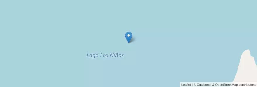 Mapa de ubicacion de Lago Los Niños en Arjantin, Şili, Chubut, Departamento Tehuelches.