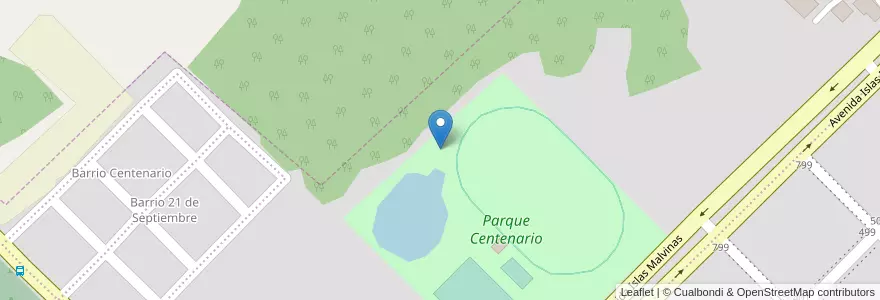 Mapa de ubicacion de Lago Parque Centenario en Argentine, Misiones, Departamento Apóstoles, Municipio De Apóstoles, Apóstoles.