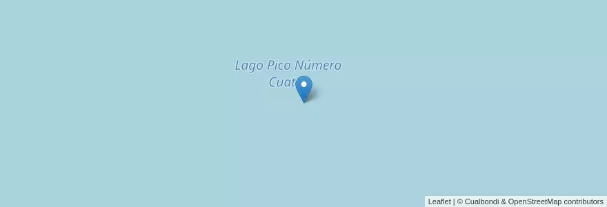 Mapa de ubicacion de Lago Pico Número Cuatro en Argentinien, Chile, Chubut, Departamento Tehuelches.